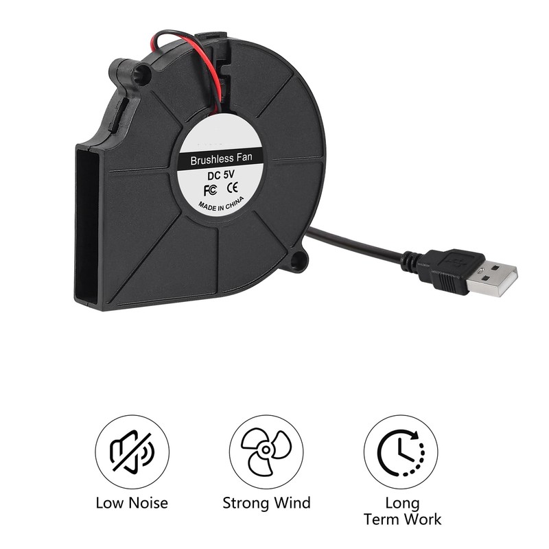 4PCS 7515 Cooling USB Blower Fan 3D Printer DC 5V