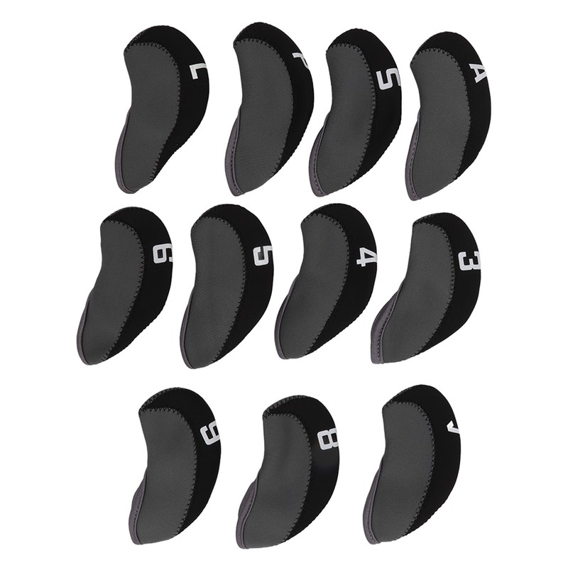11PCS Golf Club Head Covers Neoprene Numbered Golf Club Head