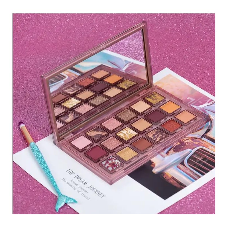 18 Colours Long Lasting Vegan Makeup Matte Shimmer Eyeshadow Palette