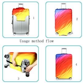 YEKEYI Travel Suitcase Protector Zipper Suitcase Cover Washable Print Luggage Cover 18-32 Inch