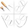 CODIRATO Set of 7 Leather Sewing Needles, Curved Upholstery Needles,
