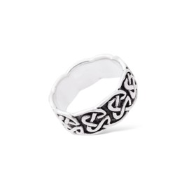 Windalf Celtic Ring ASKARA 6mm Friendship Ring Celtic Knot Infinity Knot Connection Wedding Ring 925 Sterling Silver, Fabric, No Gemstone