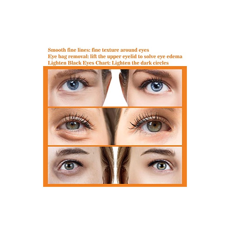 Crema para ojos con cúrcuma y vitamina C, crema iluminadora