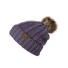 C.C Gorro grueso de punto trenzado de pelo sintético mullido