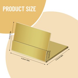 YJNBEST Gold Table Number Holders, 40Pcs Place Card Holders Gold Brass Vintage Finish Table Card Holder Antique Small Table Card Stands Memo Price Tags Reception Party Photo