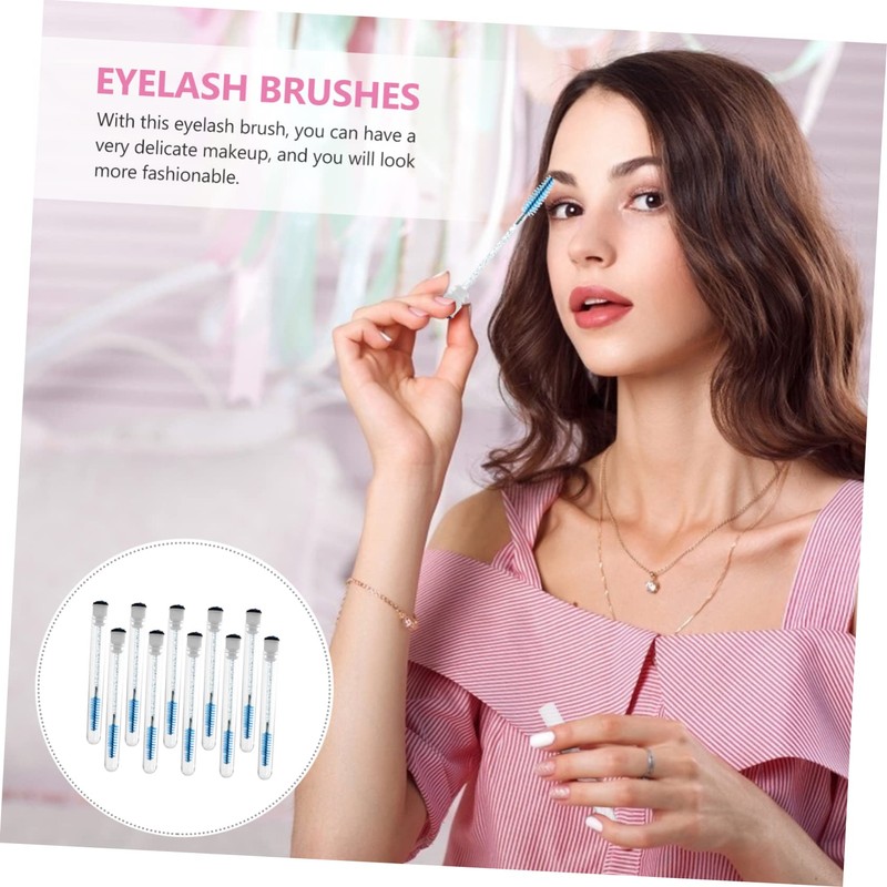 Healeved 30pcs Eyelash Extensions Brush Tube Glitter Lash and Eyebrow