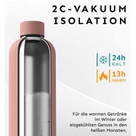 Common Objects Trinkflasche Edelstahl 500 ml | auslaufsichere, isolierte Thermosflasche | Wasserflasche Kohlensäure geeignet | Sportflasche, water bottle, thermos | Büro, Gym, Outdoor | DAS ORIGINAL