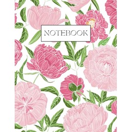 A4 Lined Notebook, Floral, Pink: 80 Pages | College Ruled Paper | 8.5"x11" Size | Perfect for Teens, Teachers, and Women | Great for School, Office & Home
