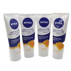 NIVEA NEW! 4X! Nivea Beeswax Hand Cream Protective Non Greasy 75ml
