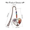 GEHECRST Crystal Metal Bookmark Chakra Crystal Tree Life Heart Bookmarks