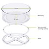 MATANA 2 Pack Clear Lazy Susan Turntable Shelf Organiser, 23cm