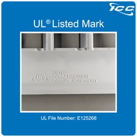 ICC 12-Port Keystone Wall Plate (1 Pack), UL Listed, Durable ABS Plastic, 3-Gang Wall Plate for RJ45 Modular Jack and Inserts, White
