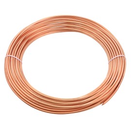 Sadnyy Copper Tube Refrigeration Copper Tubing Coil Flexible Copper Pipe Seamless Hollow Copper Pipe Soft Industrial Metal Tubing for Air Conditioning Refrigerator(1/4" OD x 3/16" ID x 25 ft L)