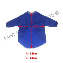 Childrens Kids Toddler Waterproof Play Apron - Age 5-7 Years - Painting, Baking, Cooking, Smock - Blue
