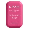 NYX Professional Makeup, Buttermelt Blush Tono Butta with Me, 5gr - Rubor cremoso en polvo infusionado con manteca de karité, mango y almendras, dura hasta 12H, no se desvanece, fórmula vegana