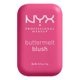 NYX Professional Makeup, Buttermelt Blush Tono Butta with Me, 5gr - Rubor cremoso en polvo infusionado con manteca de karité, mango y almendras, dura hasta 12H, no se desvanece, fórmula vegana