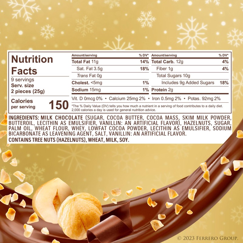 Ferrero Rocher, 4 Holiday Gift Boxes, Premium Gourmet Milk Chocolate
