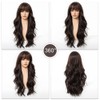 Esmee Long Wavy Brown Wigs for Women Natural Synthetic Hair
