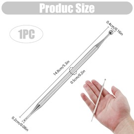 kcrnw Dual-Head Facial Reflexology Tools Acupuncture Needles Stainless Steel Manual Acupuncture Pen Head Hand Body Point Probe Pen Portable Deep Tissue Massage Self-Massage Acupressure Bar