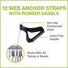 Rubber Saddle Web Anchor Strap — 12 Pack — Perfect