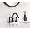 TimeArrow Matte Black 8 inch Widespread Bathroom Sink Faucet 3