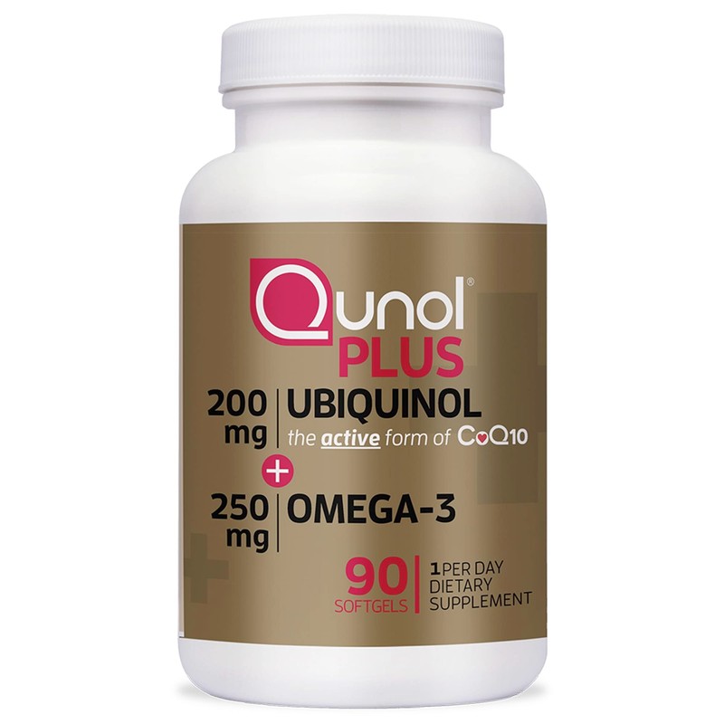 Qunol Plus Ubiquinol Coq10 200mg with Omega 3 250mg Extra