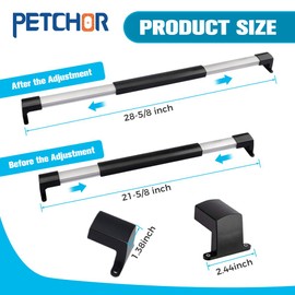 PETCHOR RV Screen Door Cross Bar Handle, Adjustable Grab Handle 21-5/8 to 28-5/8 Inch Sturdy and Secure Non-Slip Grip for RV, Motor Home, Camper and Travel Trailer