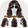 Humairc Carnival Costume Curly Wigs Men Women Rocker Gloves Sunglasses