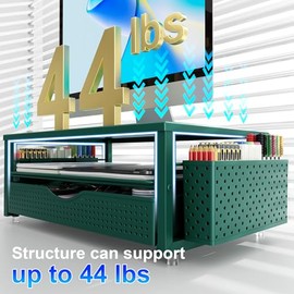 gianotter Organizadores de escritorio y accesorios, soporte para monitor con cajn y 2 soportes para bolgrafos, organizador de escritorio adecuado...  