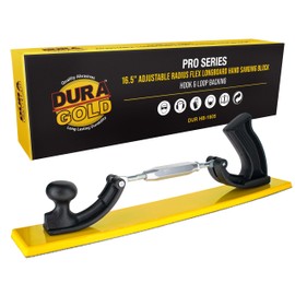 Dura-Gold Pro Series 16.5" Adjustable Radius Flex Longboard Hand Sanding Block - Hook & Loop Backing Sandpaper - Concave or Convex Shape Sander - Achieve Perfect Contours on Auto Body Shop Paint, Wood