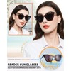 MARE AZZURO Oversized Reader Sunglasses 2.0+ Women Large Cat Eye