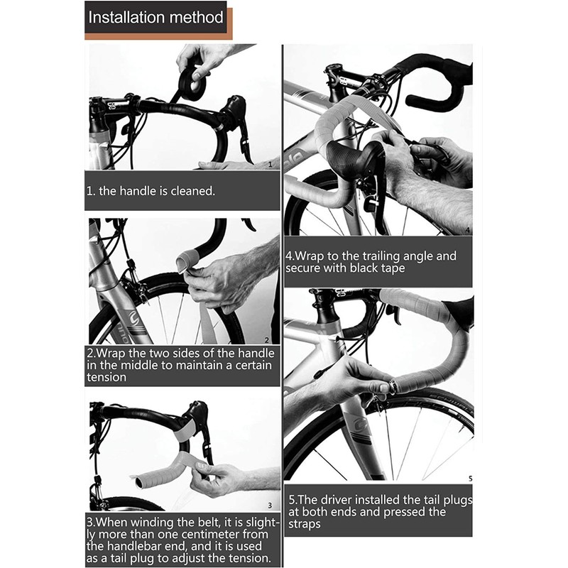 TOPCABIN Bicycle Handlebar Tapes, 2 Rolls, Comfortable Handlebar Tape for