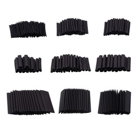 127 Pcs Shrink Sleeving Tube, Heat Shrink Tubing, Heatshrink Sleeving Kit, Heat Shrink Cable Sleeve, Shrink Wrap Cable Sleeve Great for Electrical Insulation and Repair (Black)