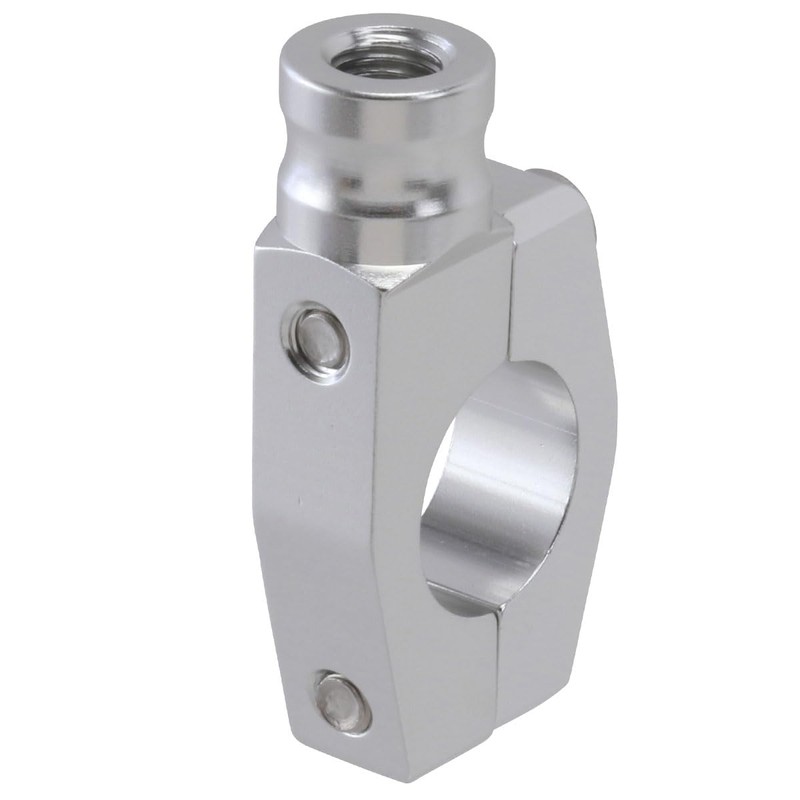 ディーアールシー(DRC) ミラーホルダー 取付けネジ穴10mm ステンボルト採用 ミラー取付け アルミ削り出し シルバー D41-06-106 ダートフリーク DIRTFREAK