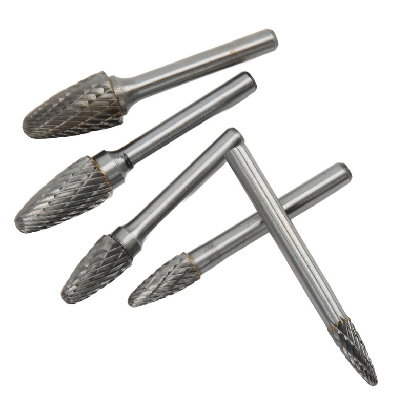 Double Cut Carbide Rotary File Bit Set 6mm Diameter Shank