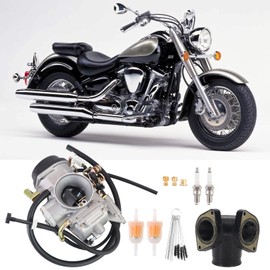 Kipa Carburetor for Yamaha Road Star XV1600 XV1700 4WM-14101-03-00 With intake manifold spark plug