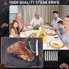 ddseexhe 32 Pcs Serrated Steak Knives Set,8.5 Inch Stainless Steel