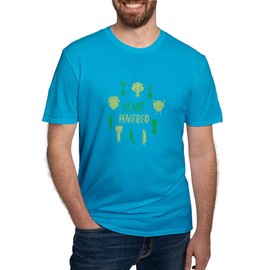 CafePress Funny Vegetarian Puns Vegan Diet Veganism T Shirt Men's Fitted Graphic T-Shirt Teal