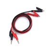 2pcs 1 Meter Cable Length Stackable Banana Plug to Crocodile