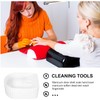 Zerodeko Cuenco para Manicura Acrílico Blanco, Recipiente para Remojar Uñas,