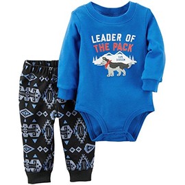 Carter's Baby Boys Daddy & Son Construction 2-Piece Outfit - Wolf blue
