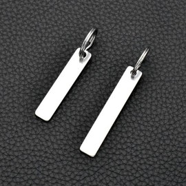 Round straight engraving pendant, car smart key keyring, phone number keychain / 라운드 일자 각인용 펜던트 자동차 스마트키 키링 전화번호 열쇠고리