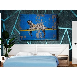 Banksy Art Canvas Wall Art Home Decor Pre-Stretched Canvas - Various Sizes (18in x 24in Gallery Wrapped, Banksy - Bronx Zoo Leopard)