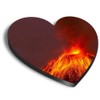 1 x Heart MDF Magnets - Volcano Lava Mountain Geology