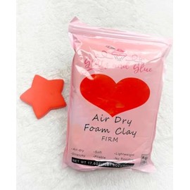Glittz And Glue Air Dry Foam Firm Clay (Red)