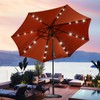 Sunnyglade 9' Solar LED Lighted Patio Umbrella with 8 Ribs/Tilt