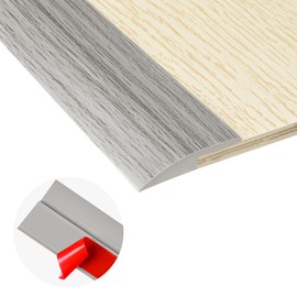 20Ft Carpet Floor Transition Strip, Self Adhesive Floor Edging Trim Strip, PVC Threshold Cover for Doorway, Floor Divider Strip Suitable for Threshold Height Less Than 5 mm - Gray Forest