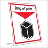 Vsafety Covid Retail Desk Sign - Drop Off Point -