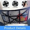 Car Ceiling Cargo Net Pocket Double Layer Mesh Car Organizer