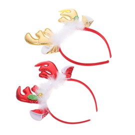 Healvian 2pcs Xmas Headbands Hair Bands Holiday Hair Costume Hair Accessories for Kids